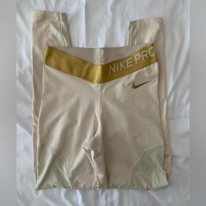 Women’s Gold Nike Leggings
